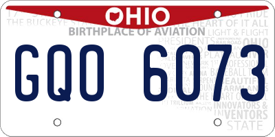 OH license plate GQO6073