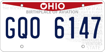 OH license plate GQO6147