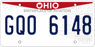 OH license plate GQO6148