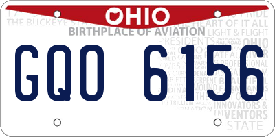 OH license plate GQO6156