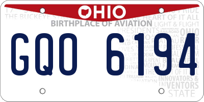 OH license plate GQO6194