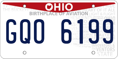 OH license plate GQO6199