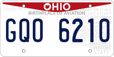 OH license plate GQO6210