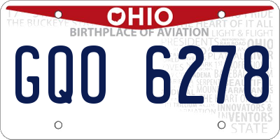OH license plate GQO6278