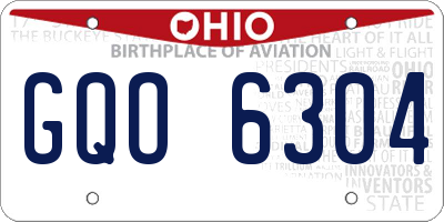 OH license plate GQO6304