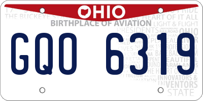 OH license plate GQO6319