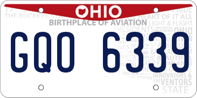 OH license plate GQO6339