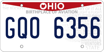 OH license plate GQO6356