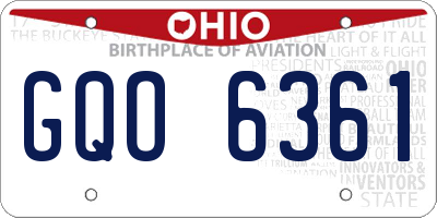 OH license plate GQO6361