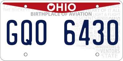 OH license plate GQO6430