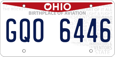 OH license plate GQO6446