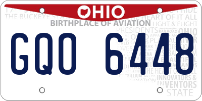 OH license plate GQO6448
