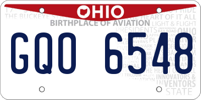 OH license plate GQO6548