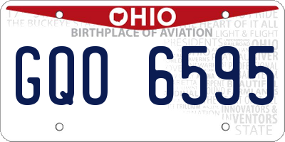 OH license plate GQO6595