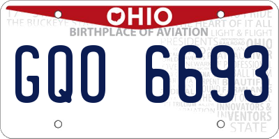 OH license plate GQO6693
