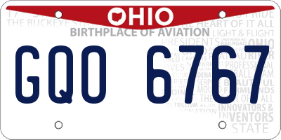 OH license plate GQO6767