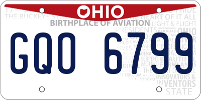 OH license plate GQO6799