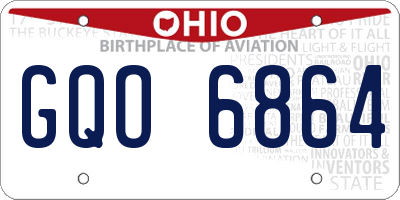 OH license plate GQO6864