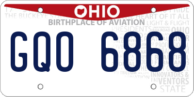 OH license plate GQO6868