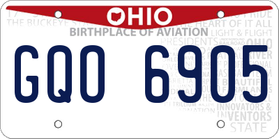 OH license plate GQO6905