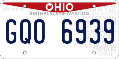 OH license plate GQO6939
