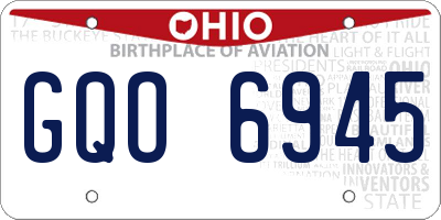 OH license plate GQO6945