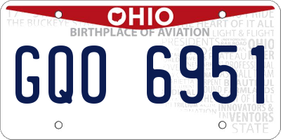 OH license plate GQO6951