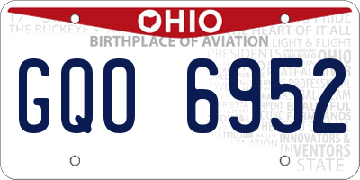 OH license plate GQO6952