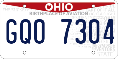 OH license plate GQO7304