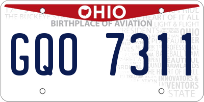 OH license plate GQO7311