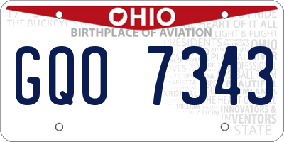 OH license plate GQO7343