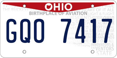 OH license plate GQO7417