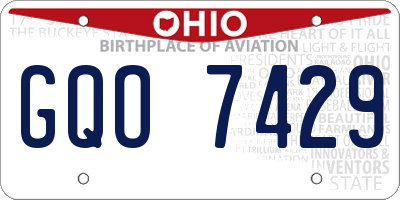 OH license plate GQO7429