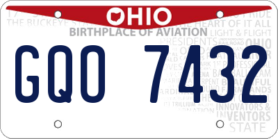 OH license plate GQO7432