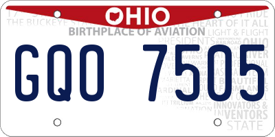 OH license plate GQO7505