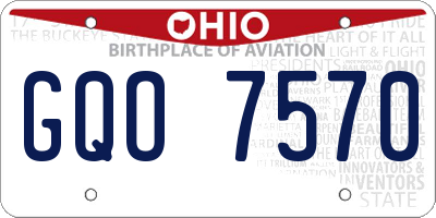 OH license plate GQO7570