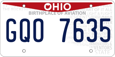 OH license plate GQO7635