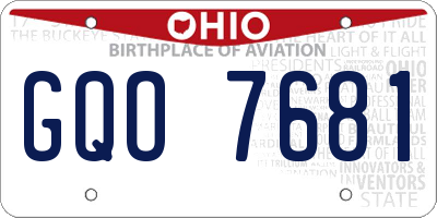 OH license plate GQO7681