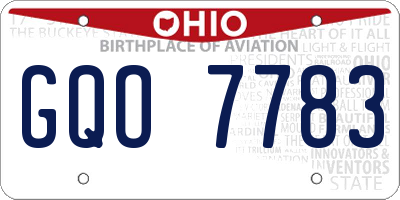 OH license plate GQO7783