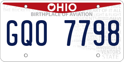 OH license plate GQO7798