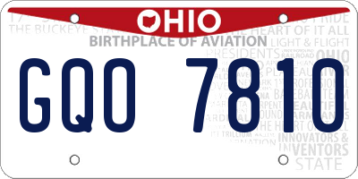 OH license plate GQO7810