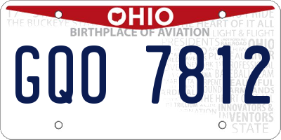 OH license plate GQO7812