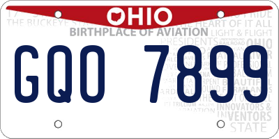 OH license plate GQO7899