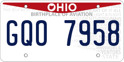 OH license plate GQO7958