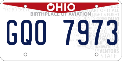 OH license plate GQO7973