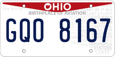 OH license plate GQO8167