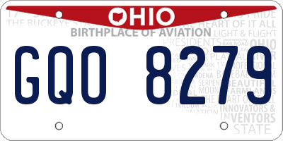 OH license plate GQO8279