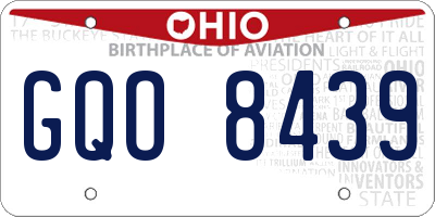 OH license plate GQO8439