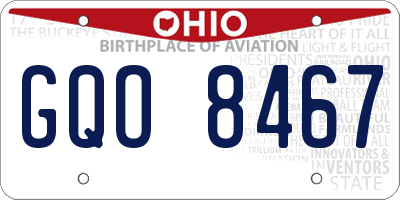 OH license plate GQO8467