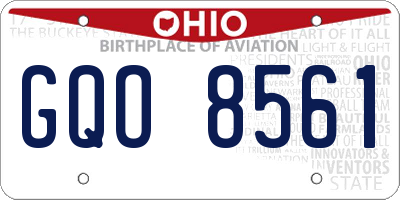 OH license plate GQO8561